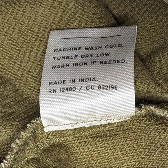 PACT Woven Twill Drawstring 3” Shorts Size S Organic Cotton Green Pockets - Picture 11 of 11